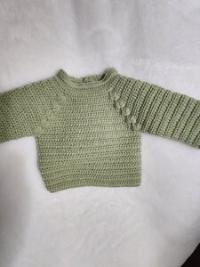 Hand crochet baby sweater