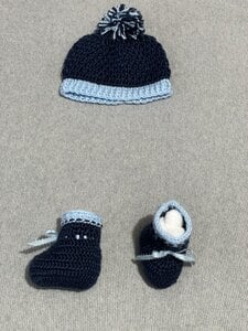 Knitted hat and booties