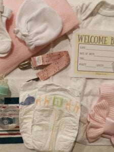 Girl Newborn hospital set